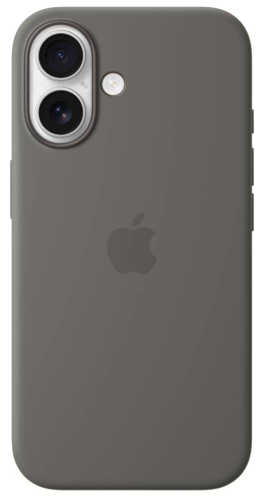 Чехол для смартфона Apple Silicone Case with MagSafe Stone Gray iPhone 16 (MYY33ZM/A) - Фото 1