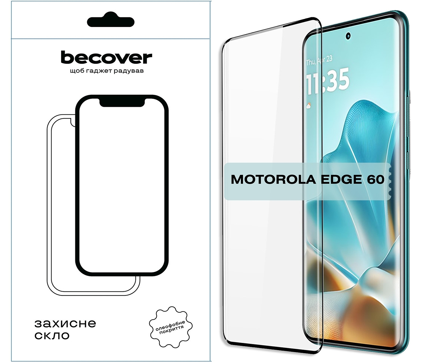 Защитное стекло для смартфона BeCover EDGE for Motorola Edge 60 Black (714769)