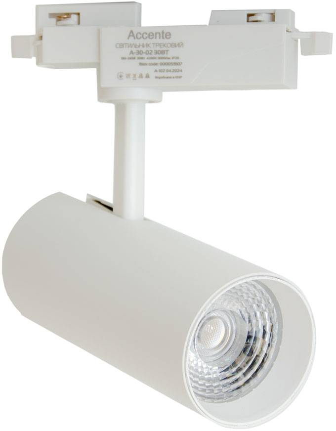 Фото - Светодиодный светильник Accente  трековый A-30-02 30Вт 4200К белый (000059107)