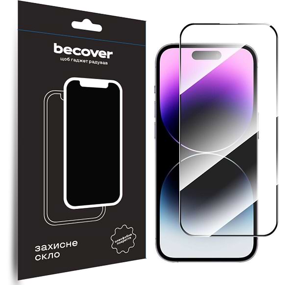 Фото - Захисне скло для смартфону BeCover for Apple iPhone 15 Pro Black (710593)