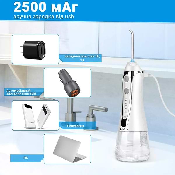 Фото - Уцінка - Іригатор H2OFloss HF-2 White