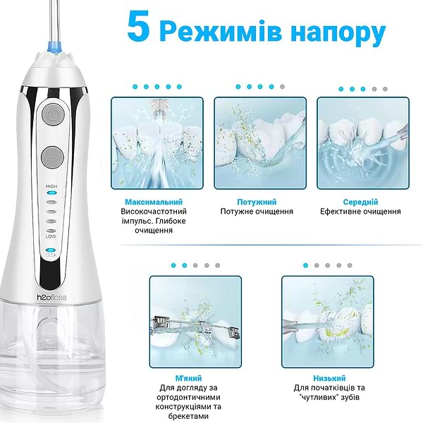 Фото - Уцінка - Іригатор H2OFloss HF-2 White