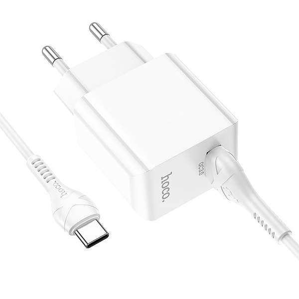 Фото - Мережевий зарядний пристрій HOCO C98A QC3.0 White (6931474766878)