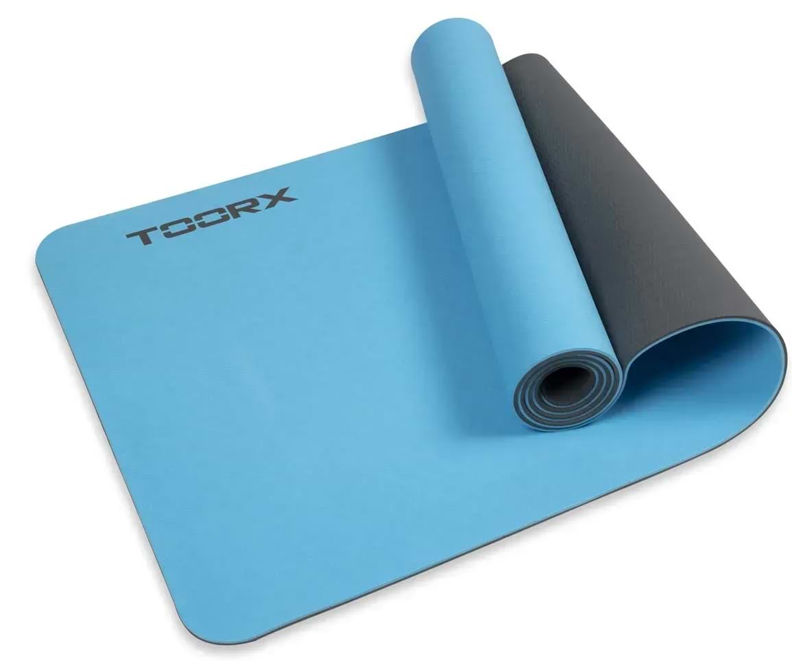 Килимок для йоги та фітнесу Toorx Yoga Professional TPE Azzurro/Antracite (MAT-183) - Фото 1
