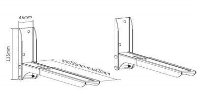 Фото - Уценка - Кронштейн для СВЧ iTECH MB-5 W