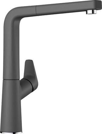 Смеситель кухонный Blanco 521285 AVONA-S ХРОМ/ТЕМНАЯ СКАЛА