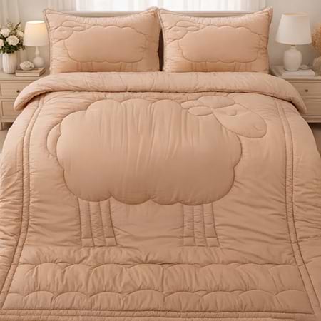 Ковдра всесезонна двоспальна євро MirSon King Size 220х240 см вовняне Wool №517 Marzello Collection (2200012214251)