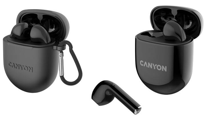 Фото - Наушники вкладыши беспроводные TWS Canyon TWS-6 (CNS-TWS6B) Black