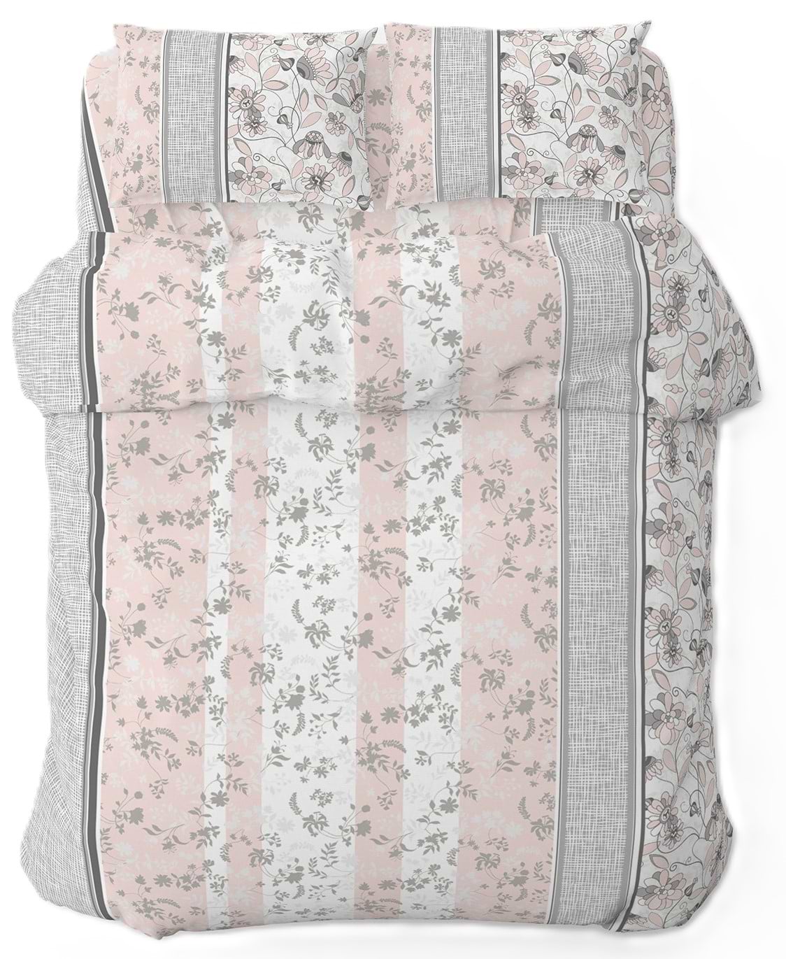 Комплект постельного белья Home Line Уют бязь 143 x 215 см Щ140 нав. 50х70 Серо-розовый (173516)