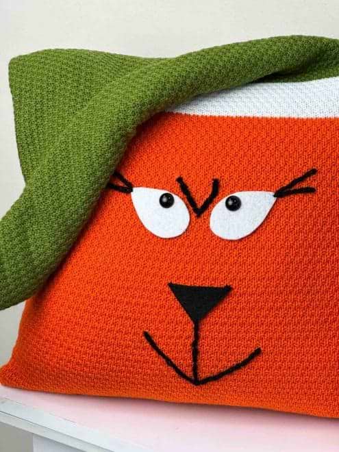 Фото - Подушка декоративна Прованс в'язана Помаранчевий Бука 45х45 см (042940)