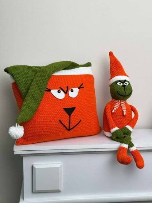 Фото - Подушка декоративна Прованс в'язана Помаранчевий Бука 45х45 см (042940)