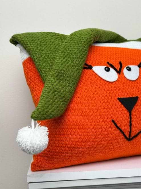 Фото - Подушка декоративна Прованс в'язана Помаранчевий Бука 45х45 см (042940)