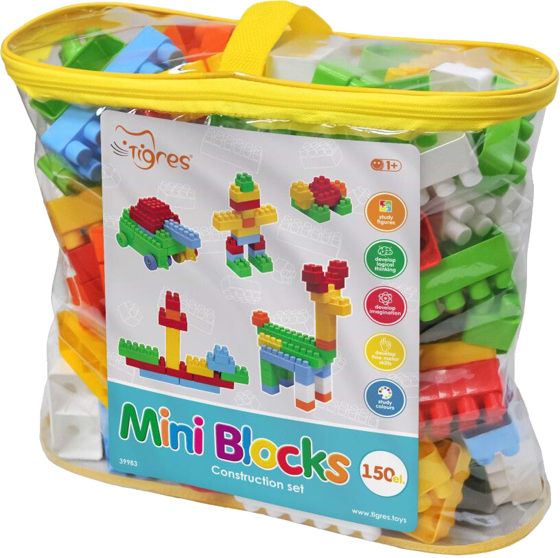 Пластиковий конструктор Tigres Mini Blocks 150 ел. (39983) - Фото 1