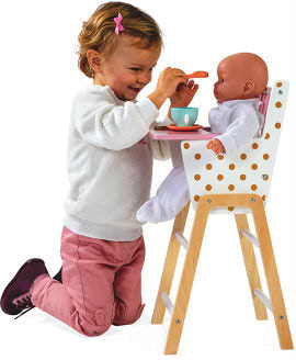 Фото - Меблі і будиночки для ляльки Janod Стільчик (J05888)