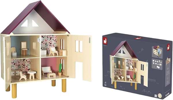 Фото - Мебель и домики для куклы Janod дом трехэтажный (J06617)
