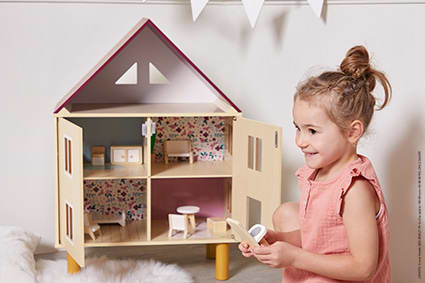 Фото - Мебель и домики для куклы Janod дом трехэтажный (J06617)