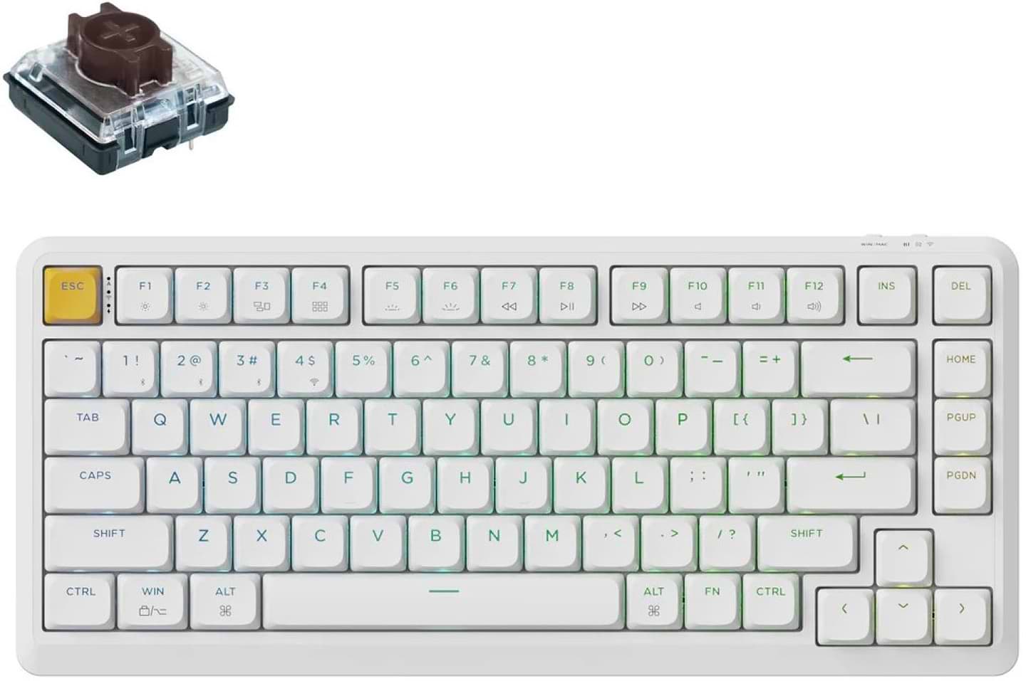 Клавіатура бездротова ігрова Keychron White (J1-Q3-UA) - Фото 1