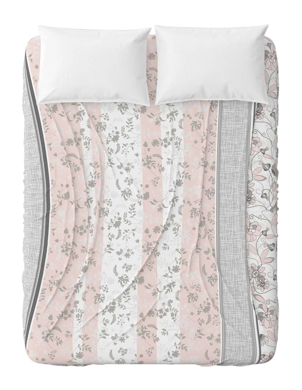 Простынь полуторная Home Line бязь 145Х215 уют серо-розовый (173553)