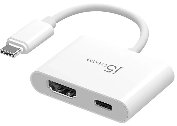Хаб USB J5create USB-C 2-в-1 (HDMI/PD) (JCA152-N)