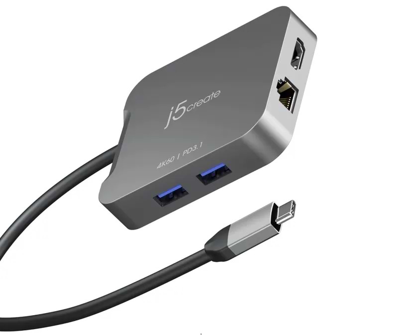 Хаб USB J5create USB-C 5-в-1 (JCD3191-N)