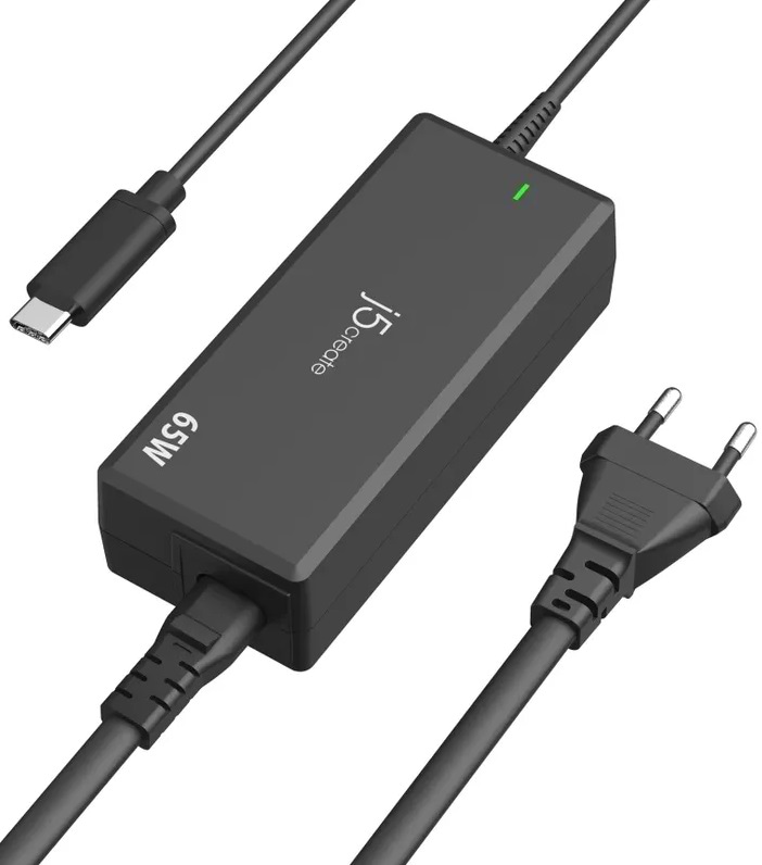 Зарядний пристрій для ноутбука J5create USB-C, 65Вт,/PD (JUP1265-EN)