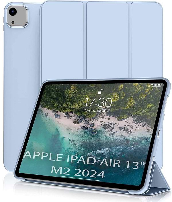 Фото - Чохол для планшета Becover Tri Fold Soft TPU Silicone for Apple iPad Air 13" M2/M3 (2024/2025) Light Blue (711741)