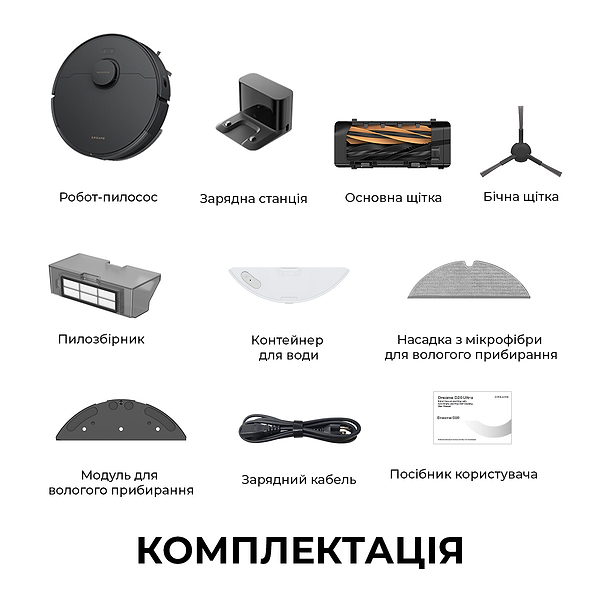 Фото - Робот-пилосос миючий Dreame D20 (RLD35GA-BL)