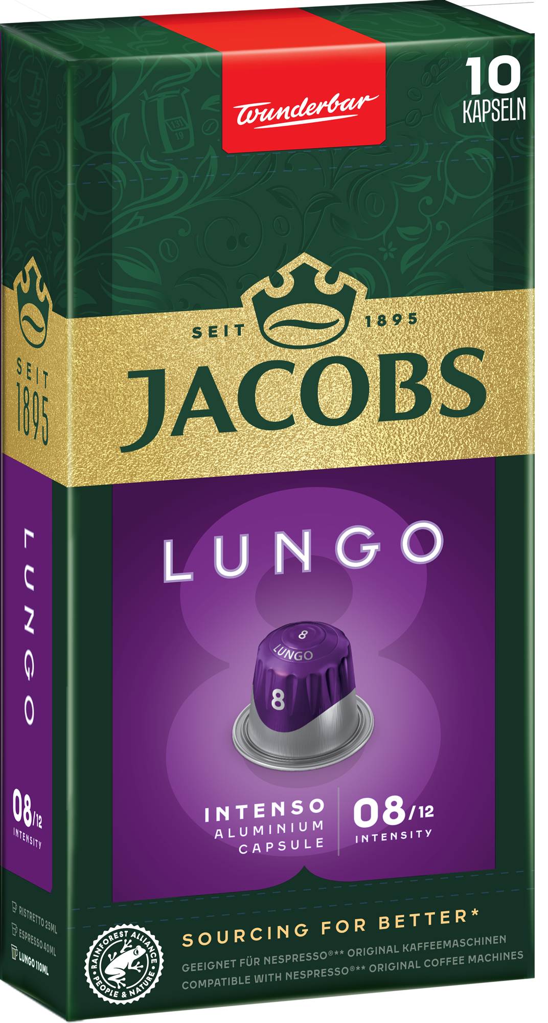 Фото - Кофе в капсулах Jacobs Lungo 8 Intenso 10 шт.
