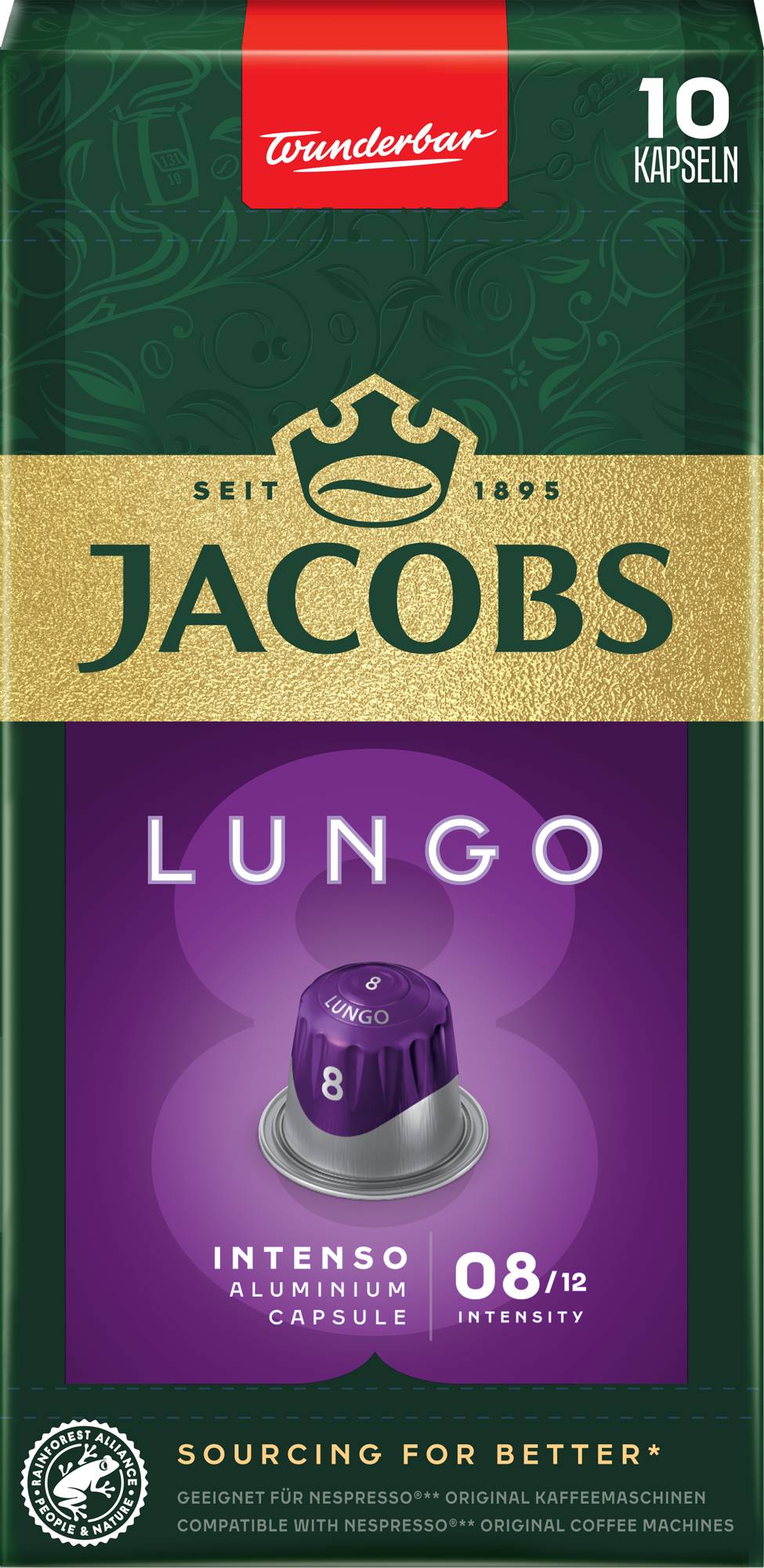 Фото - Кофе в капсулах Jacobs Lungo 8 Intenso 10 шт.