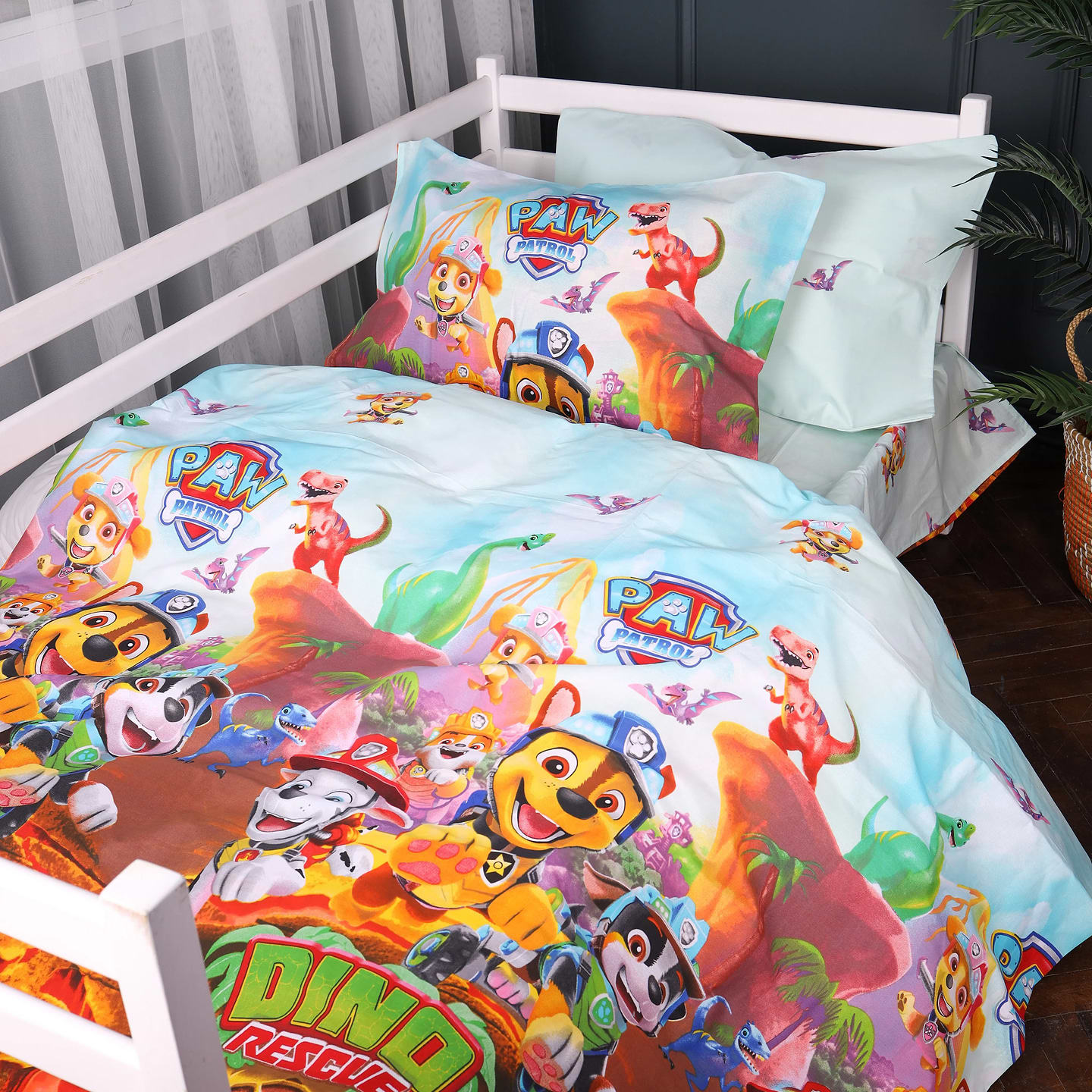 Комплект постільної білизни MirSon King Size 220х240 см Kids Time 17-0886 Paw Patrol Wild Бязь (2200012386408)