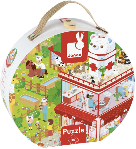Пазли (3-4 роки) Janod Ветеринарна клініка 36 їв. (J02776)