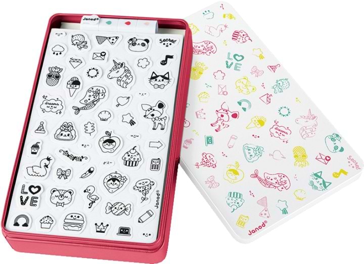 Набір штампів Janod Штампи Смайли 50 шт. (J07801)