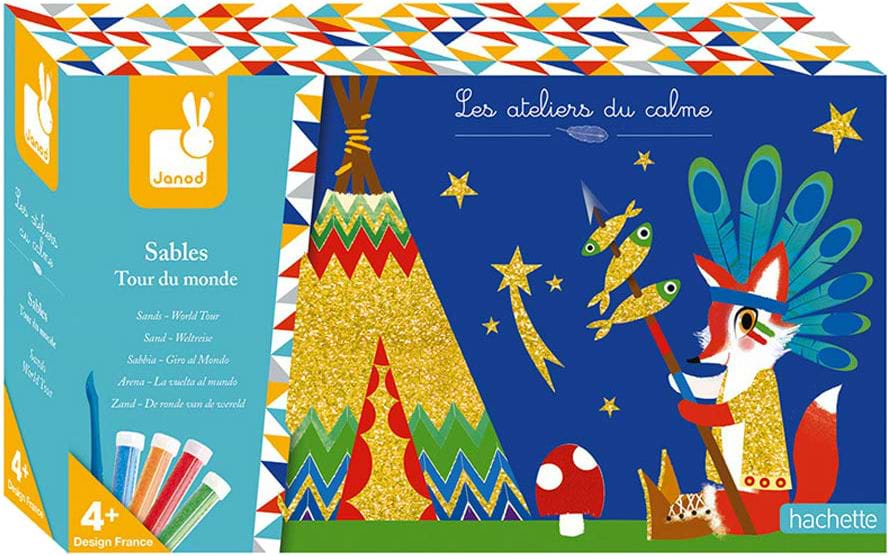 Набор для рисования песком Janod Воркуг света (J07805)