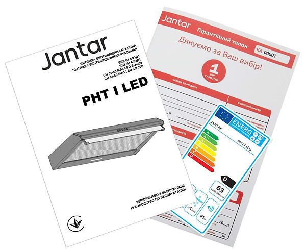 Фото - Вытяжка традиционная Jantar PHT I LED 60 WH