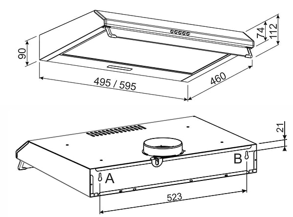 Фото - Вытяжка традиционная Jantar PHT I LED 60 BR