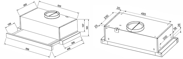 Фото - Витяжка вбудована Jantar TLT 650 LED 60 IS+GR