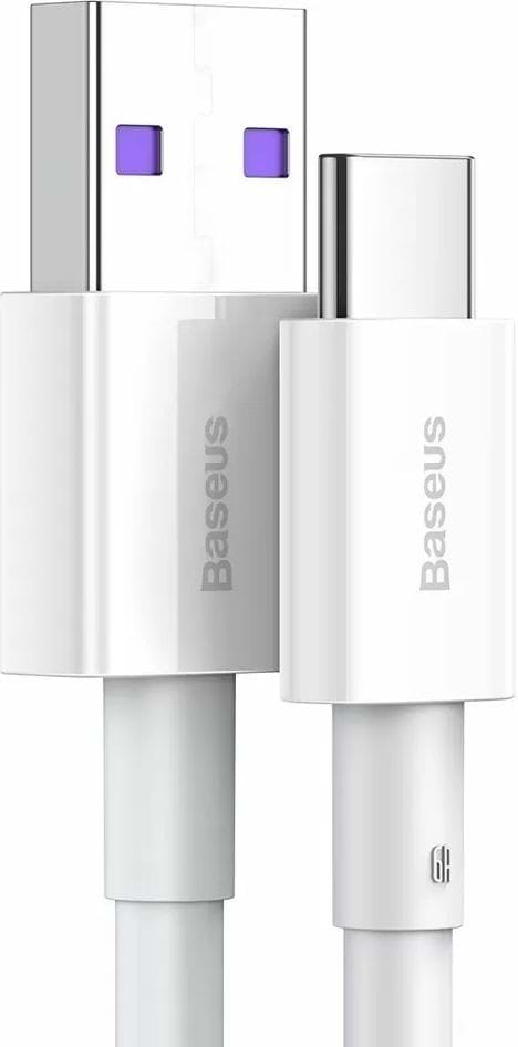 Фото - Уценка - Кабель синхронизации данных Baseus Superior Fast Charging USB-USB-C 1m White (CATYS-02)