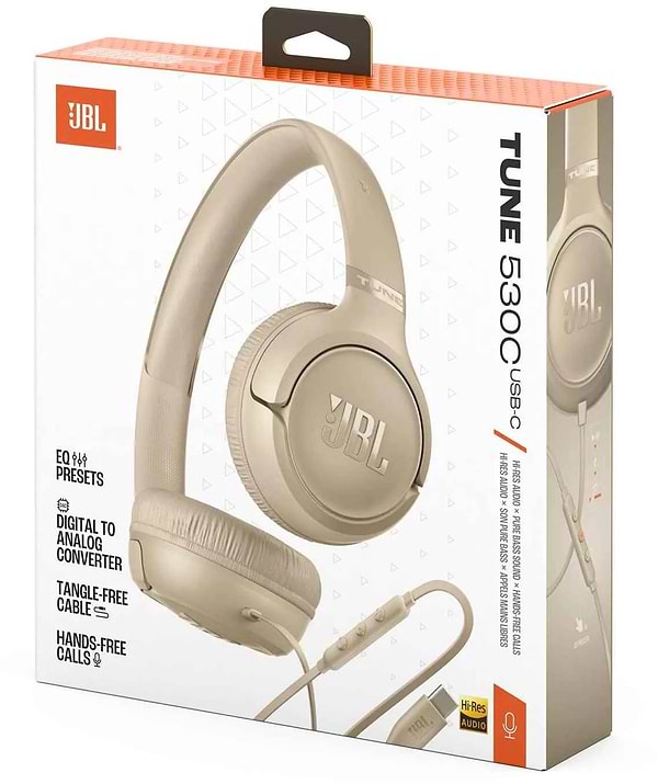 Фото - Навушники накладні дротові JBL Tune 530c USB-C (JBLT530CBEG)