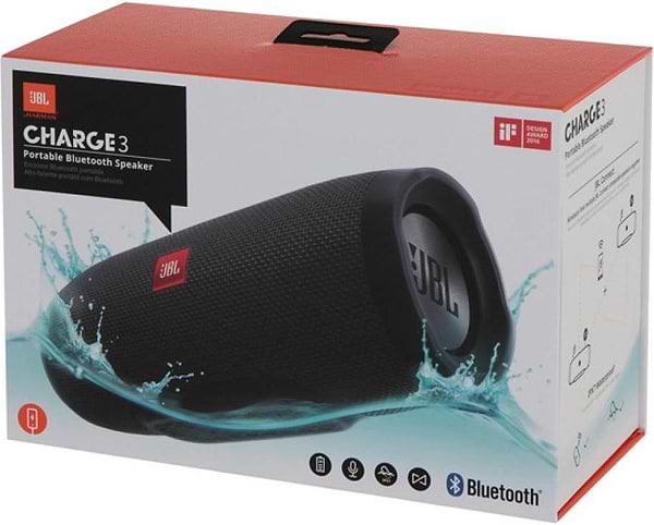 Фото - Портативная акустика JBL Charge 3 Black (JBLCHARGE3BLKEU)