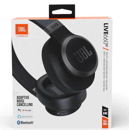 Фото - Навушники повнорозмірні бездротові JBL Live 660 NC Black (JBLLIVE660NCBLK)