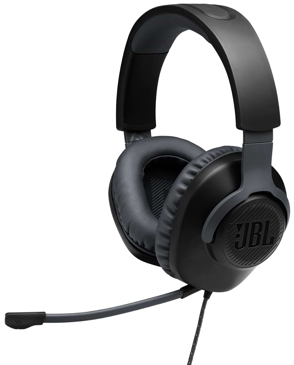 Гарнитура проводная игровая JBL Quantum 100 Black (JBLQUANTUM100BLK) - Фото 1
