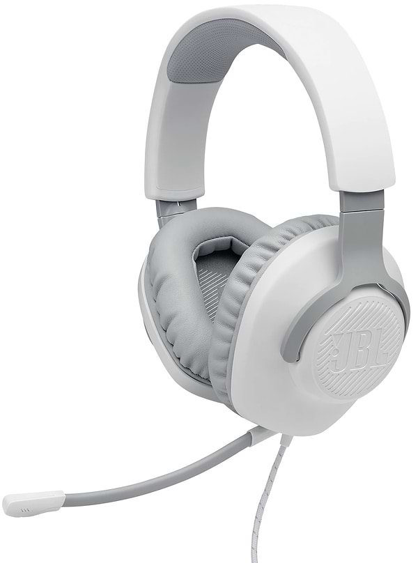 Фото - Гарнітура дротова ігрова JBL Quantum 100 White (JBLQUANTUM100WHT)