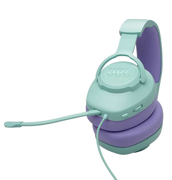 Фото - Гарнитура проводная игровая JBL Quantum 100M2 Cyan (JBLQTUM100M2CYN)