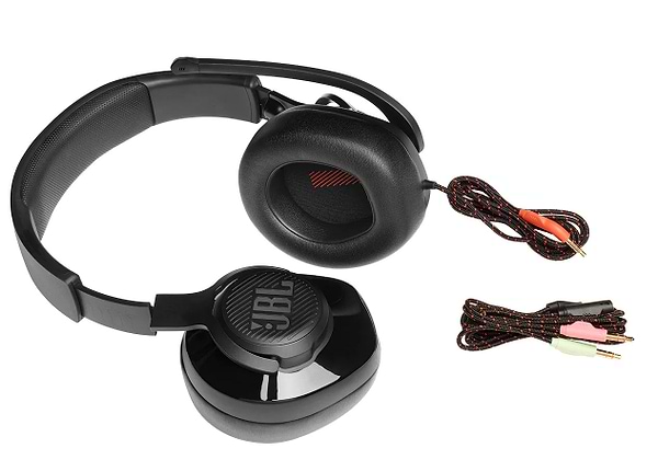 Фото - Гарнітура дротова ігрова JBL Quantum 200 Black (JBLQUANTUM200BLK)