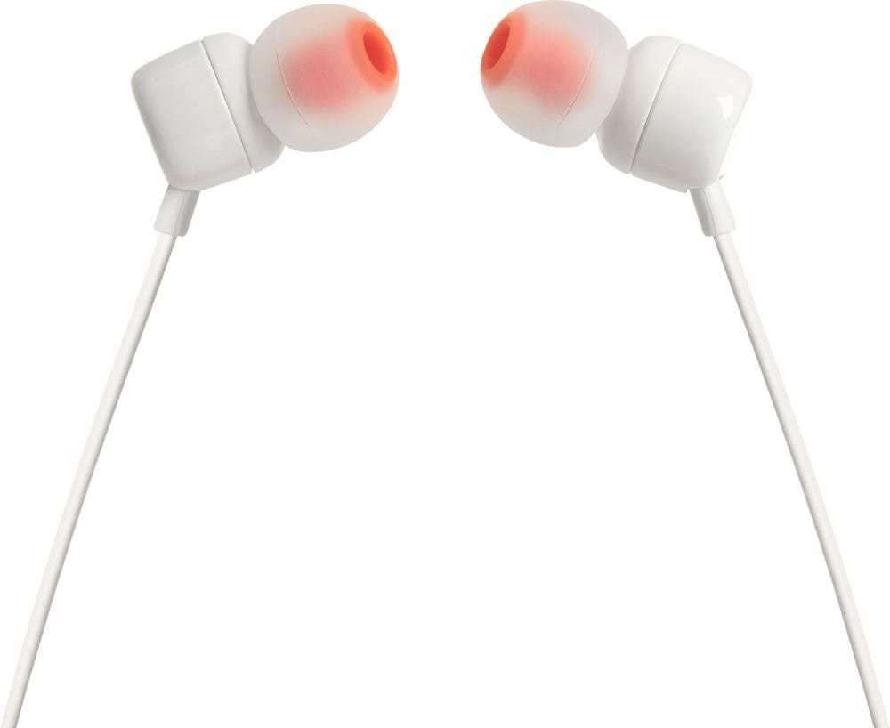 Уцінка - Навушники вкладиші дротові JBL T110 White (JBLT110WHT) #