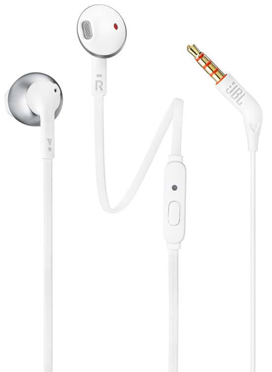 Наушники вкладыши проводные JBL T205 Chrome (JBLT205CRM)