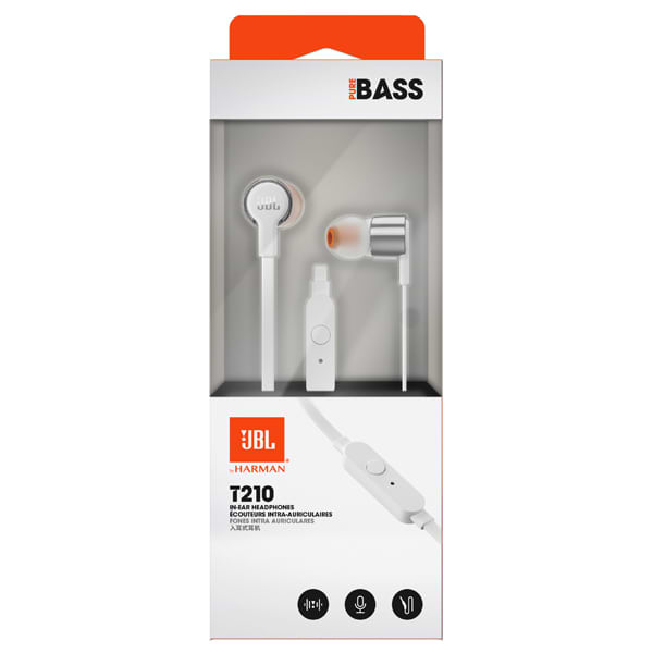 Фото - Наушники вкладыши JBL T210 Grey (JBLT210GRY)