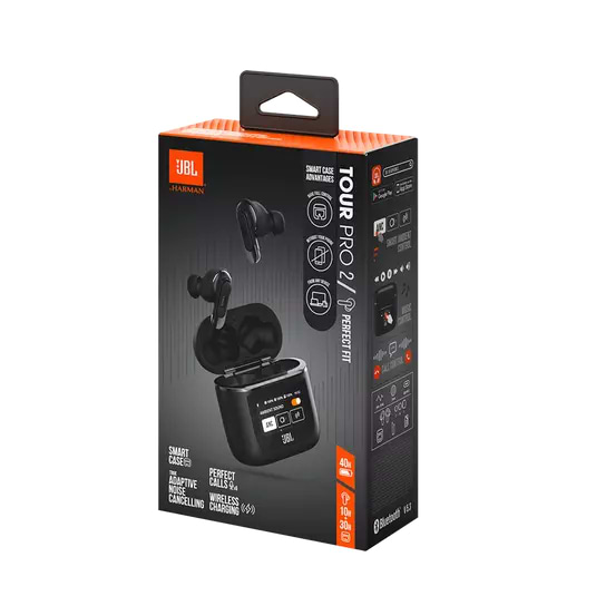 Фото - Навушники вкладиші бездротові TWS JBL Tour Pro 2 Black (JBLTOURPRO2BLK)