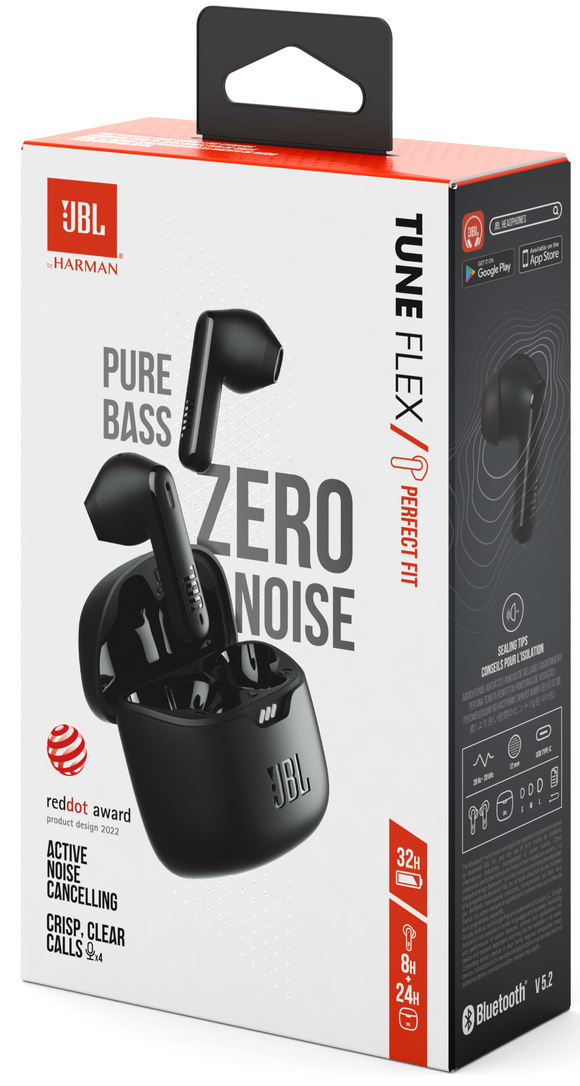 Фото - Навушники вкладиші бездротові TWS JBL Tune FleX Black(JBLTFLEXBLK)