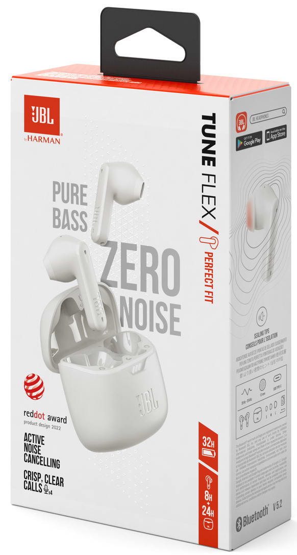 Фото - Наушники вкладыши беспроводные TWS JBL Tune FleX White(JBLTFLEXWHT)